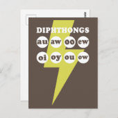 Diptongsの学英語（フォニックス付き） ポストカード (正面/裏面)