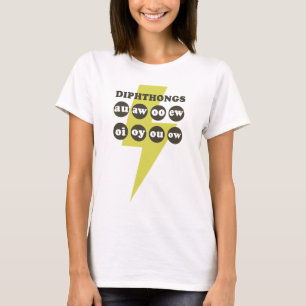 Diptongsの学英語（フォニックス付き） Tシャツ