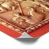 Diptych with a lion hunting scene ポスター (角)