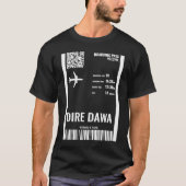 Dire Dawa Ethiopia Boarding Pass Airline Ticket Tr Tシャツ (正面)