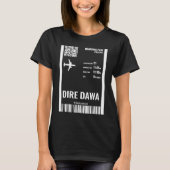 Dire Dawa Ethiopia Boarding Pass Airline Ticket Tr Tシャツ (正面)