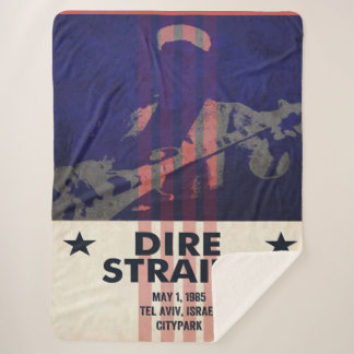 Dire Straits Tour Poster Blanket シェルパブランケット