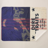 Dire Straits Tour Poster Blanket シェルパブランケット (正面(横))