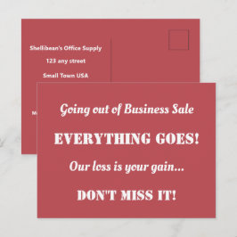 Direct Mail Going Out Of Business 広告 Sale ポストカード