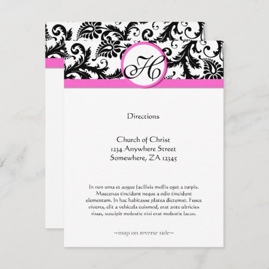 DIrectionカード – 5 x 7サイズの初期化が必要 エンクロージャーカード (正面/裏面)