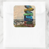 「Direction Marker on Kelley's Island」ステッカー スクエアシール (バッグ)