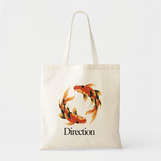 Direction – Timeless Koi Symbol of Clarity, Growth トートバッグ (正面)