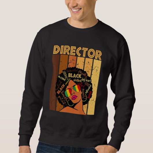 Director Afro African American Women Black History スウェットシャツ (正面)