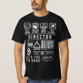 Director Gift for Film Maker、CEO Business Manager Tシャツ (正面)