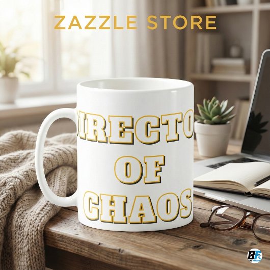 Director of Chaos Funny Office Humor & Parenting コーヒーマグカップ