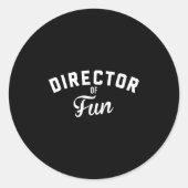 Director Of Fun Camp Chaos Coordinator  ラウンドシール (正面)