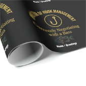 Director of Hook Management Funny Bass Fishing Hum ラッピングペーパー (ロールコーナー)