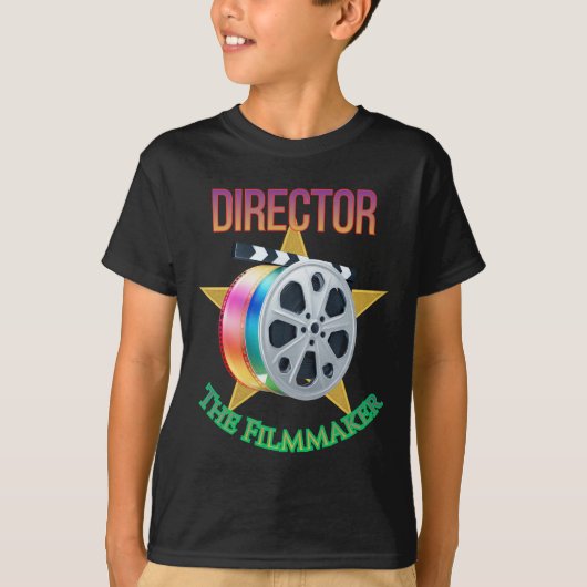 Director - The Filmmaker Boy's Dark T-Shirt  Tシャツ (正面)