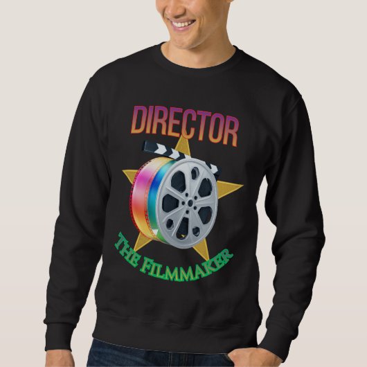 Director - The Filmmaker Men's Dark Sweatshirt  スウェットシャツ (正面)