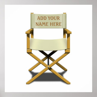 DIRECTOR'S CHAIR ARTWORK +あなたの名前 ポスター