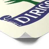 Dirigo / 1901メイン州旗フラマブルアート ポスター (角)