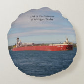 Dirk S. VanEnkevort & Michiganトレーダーラウンドピロー ラウンドクッション (裏面)