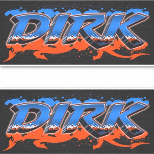 Dirk Vorname Name Graffiti Aufkleber Sticker シール (正面)