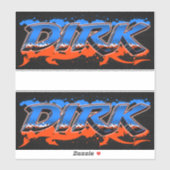 Dirk Vorname Name Graffiti Aufkleber Sticker シール (シート)