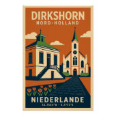 Dirkshorn Nord Holland Niederlande Reiseplakat ポスター (正面)