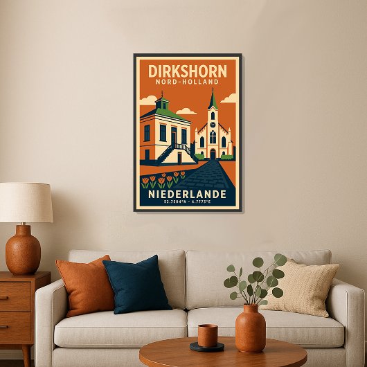 Dirkshorn Nord Holland Niederlande Reiseplakat ポスター