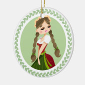 Dirndlの女の子 セラミックオーナメント (左)