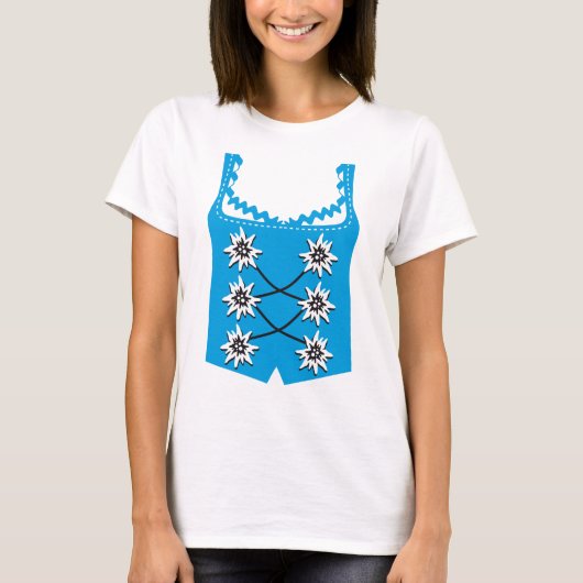 Dirndl Oktoberfest Wiesn Edelweiss Party T-Shirt Tシャツ (正面)