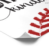 Dirt and Diamonds Kind Of Girl Softball Theme ポスター (角)