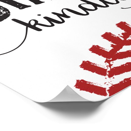 Dirt and Diamonds Kind Of Girl Softball Theme ポスター (角)