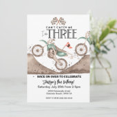 Dirt Bike 3rd birthday Invitation Can't catch me 招待状 (スタンド正面)