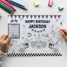 Dirt Bike Activityページ、カラーリングシート ペーパーパッド