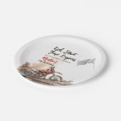 Dirt Bike Any Age Birthday ペーパープレート (アングル)