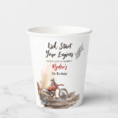 Dirt Bike Any Age Birthday 紙コップ (裏面)