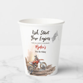 Dirt Bike Any Age Birthday 紙コップ