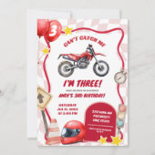 Dirt Bike Birthday Invitation 招待状 (正面)