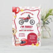 Dirt Bike Birthday Invitation 招待状 (スタンド正面)