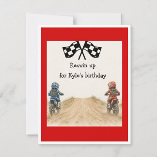 Dirt Bike Birthday Party Digital Download 招待状