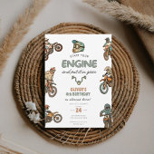 Dirt bike boy 4th birthday 招待状