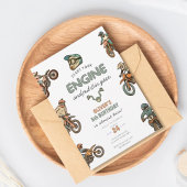 Dirt bike boy 5th birthday 招待状