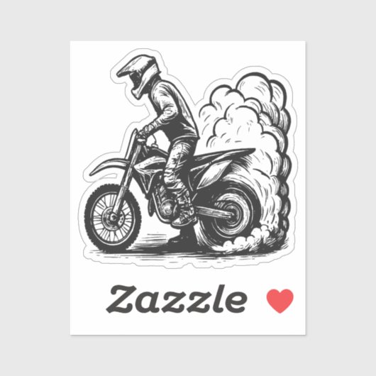 Dirt Bike Burnout  シール (シート)