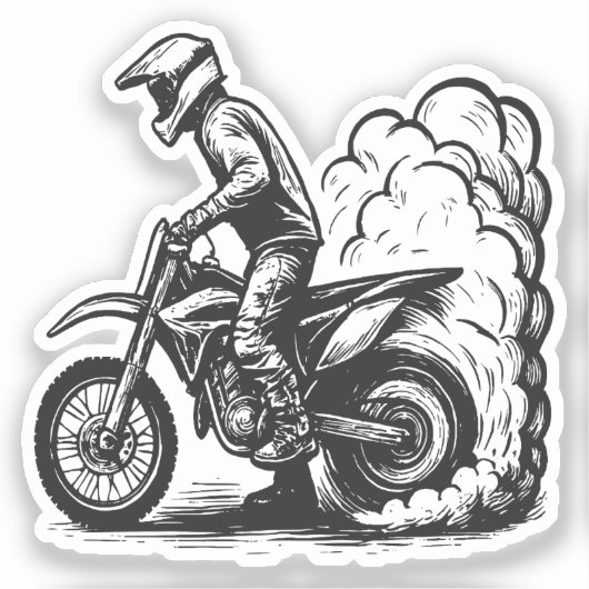 Dirt Bike Burnout シール (正面)