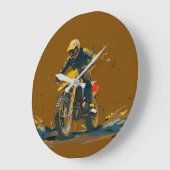 Dirt Bike Graphic Large Clock ラージ壁時計 (傾斜)