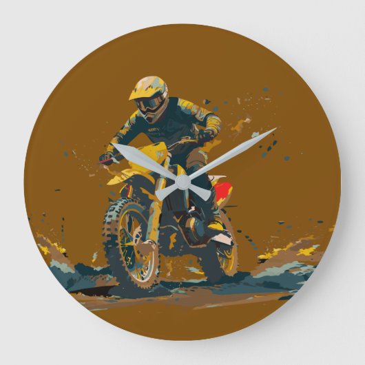 Dirt Bike Graphic Large Clock ラージ壁時計 (正面)