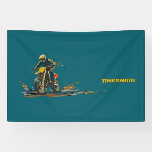 Dirt Bike Graphic Wood Box Sign 横断幕 (横)