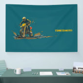 Dirt Bike Graphic Wood Box Sign 横断幕 (トレードショー)