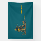 Dirt Bike Graphic Wood Box Sign 横断幕 (縦)