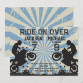 Dirt Bike Joint Birthday 招待状 (正面/裏面)