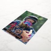 Dirt Bike Motocross 2写真卒業モダン 箔招待状 (回転した状態)