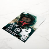 Dirt Bike Motocross 2写真卒業 箔招待状 (回転した状態)