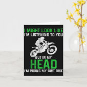 Dirt Bike Motocross Enduro Funny Quote Motorcycle カード (黄色い花)